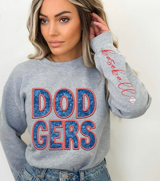 Dodgers faux sequin crewneck