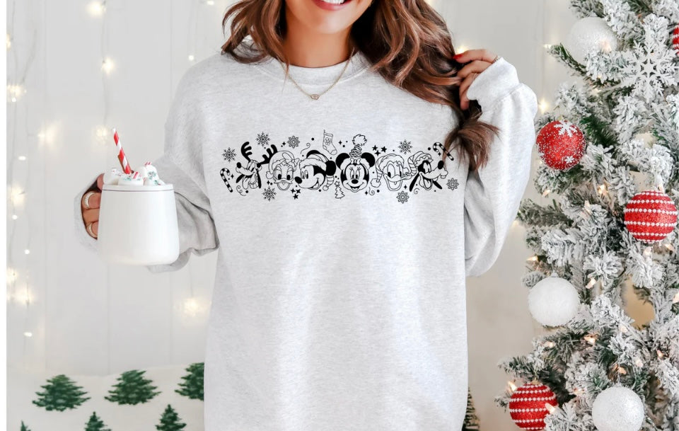 Mouse and Friends Christmas Crewneck
