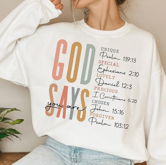 God says crewneck