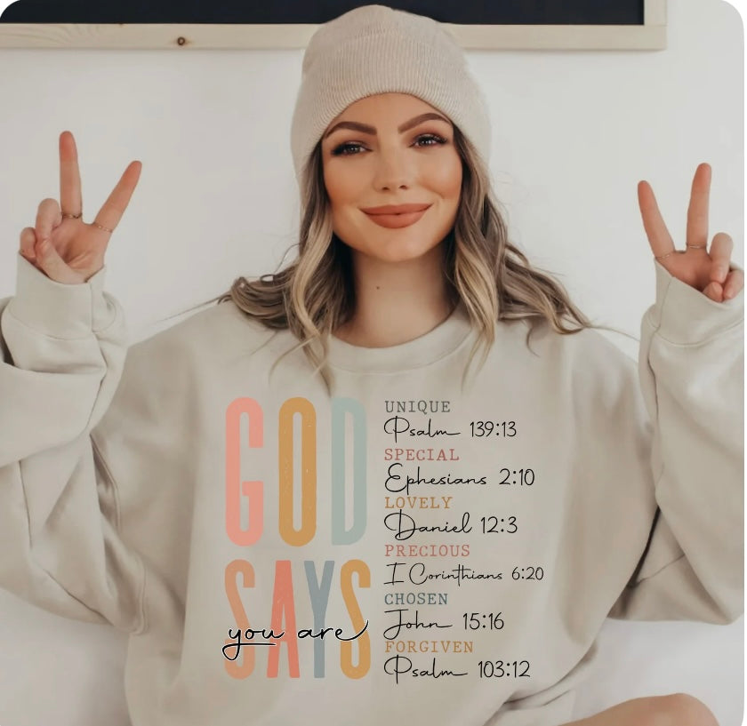 God says crewneck