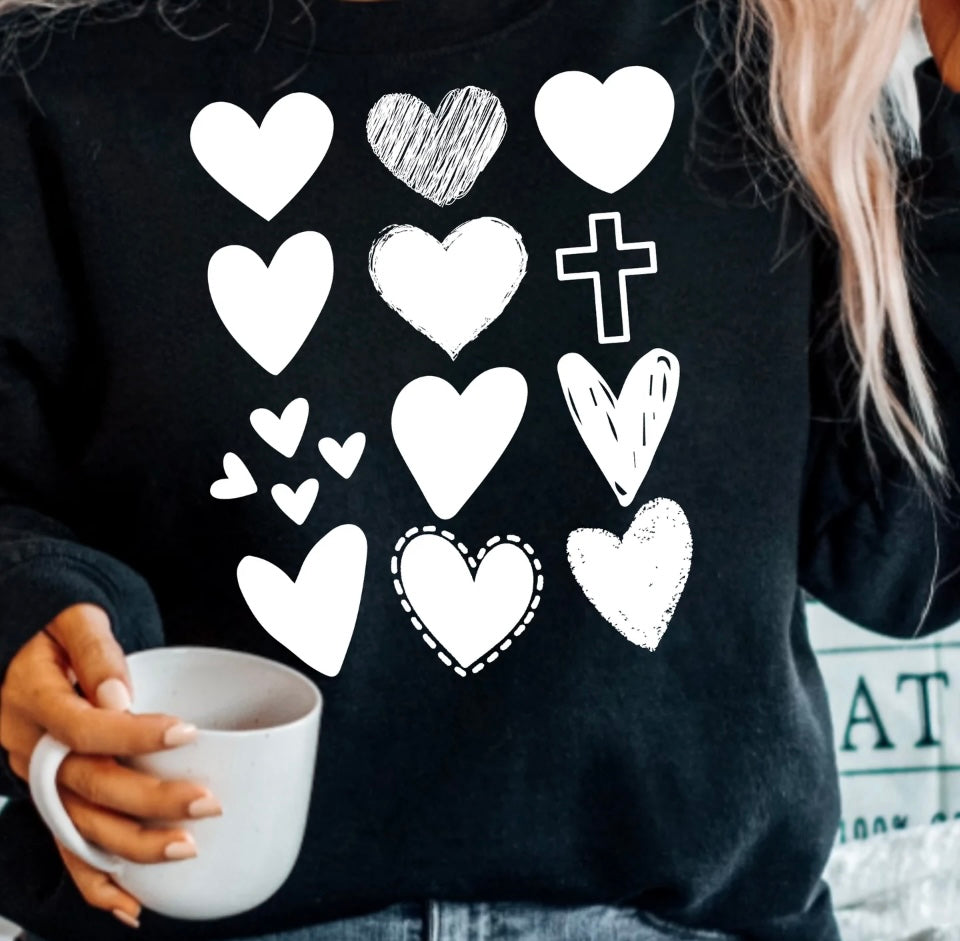 Heart with Cross crewneck