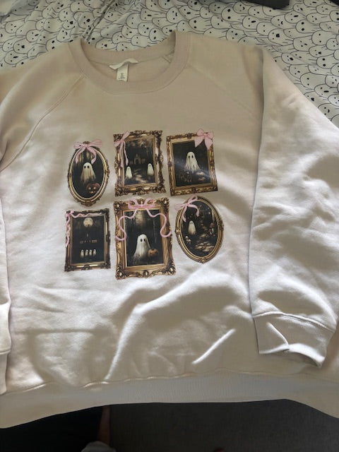 Coquette Ghost Frame Crewneck