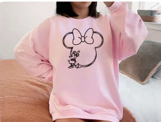 Mouse head girl crewneck