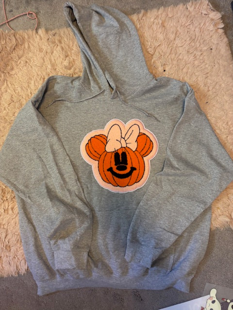 Girl Mouse Pumpkin Hoodie (Patch)