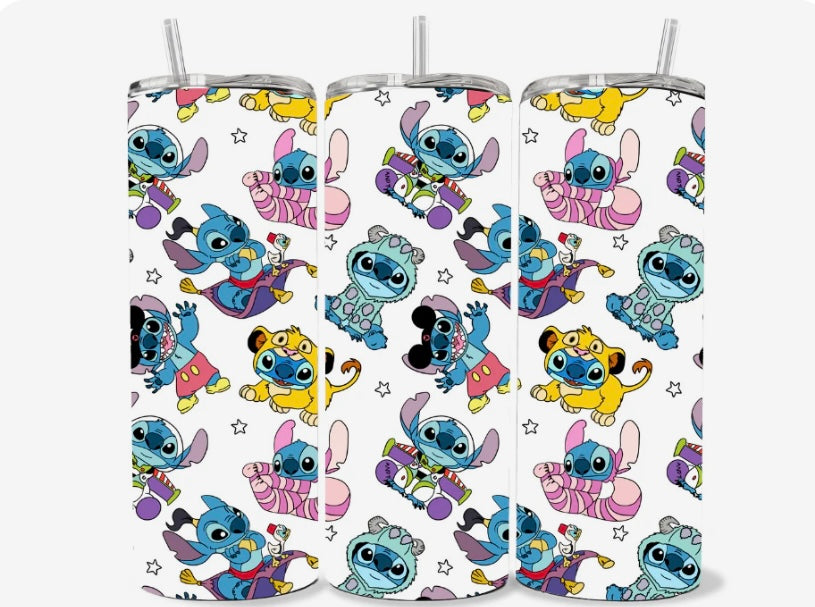 Blue Alien Skinny Tumbler