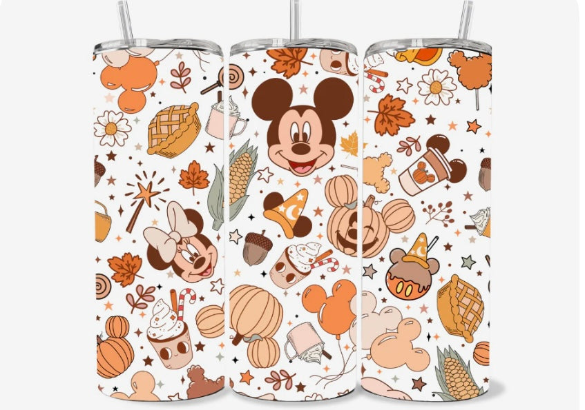 Fall Mouse Skinny Tumbler