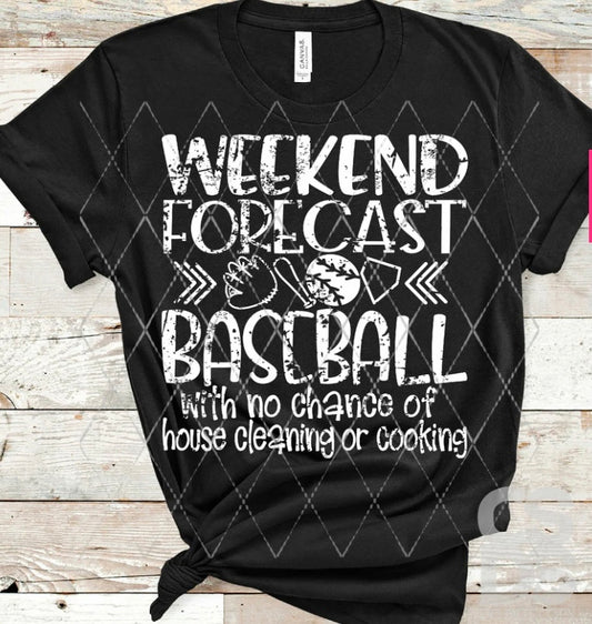 Weekend Forecast baseball tee