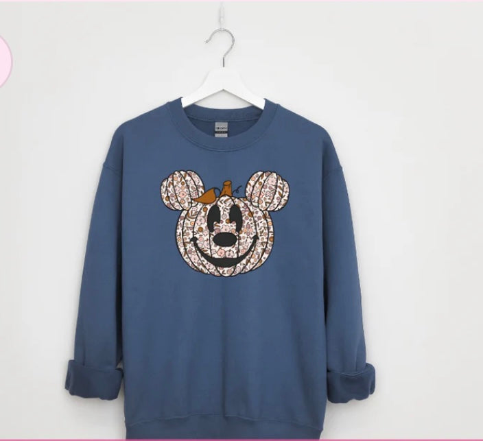 Floral Mouse Crewneck