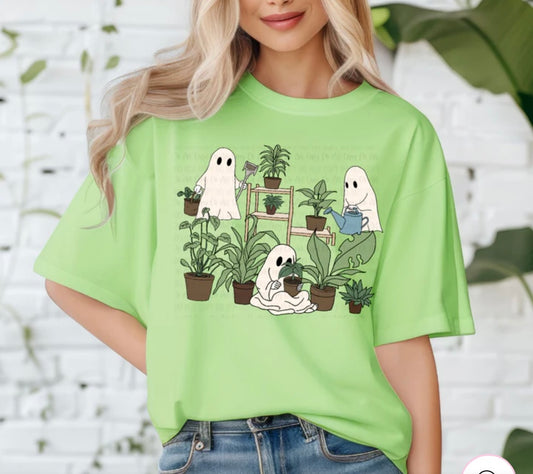 Ghosty's with plants tee