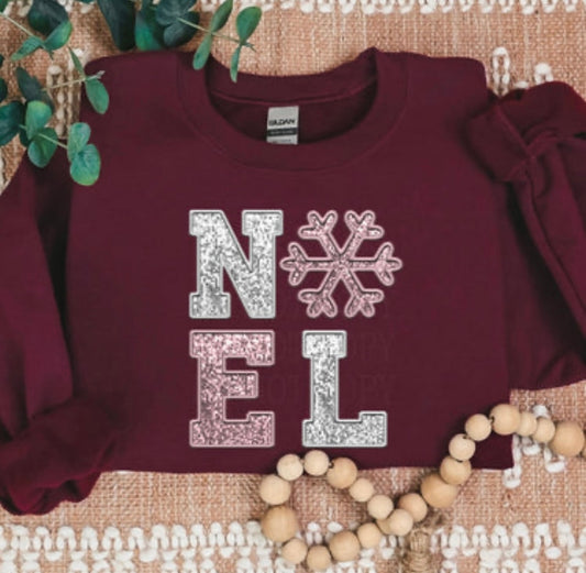 Noel (faux glitter) Crewneck