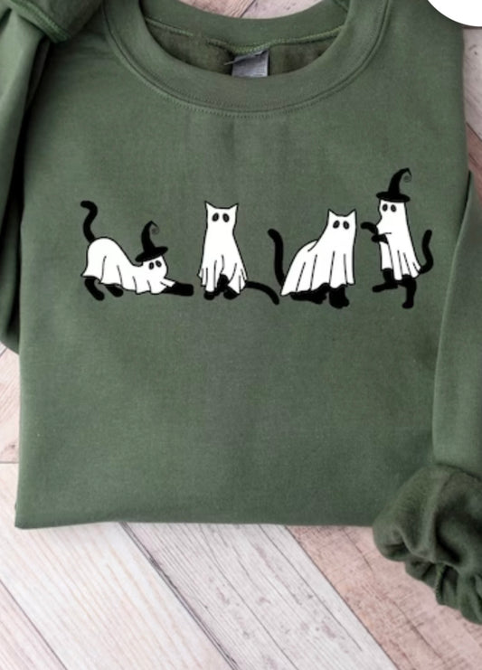 Ghost Cat Crewneck