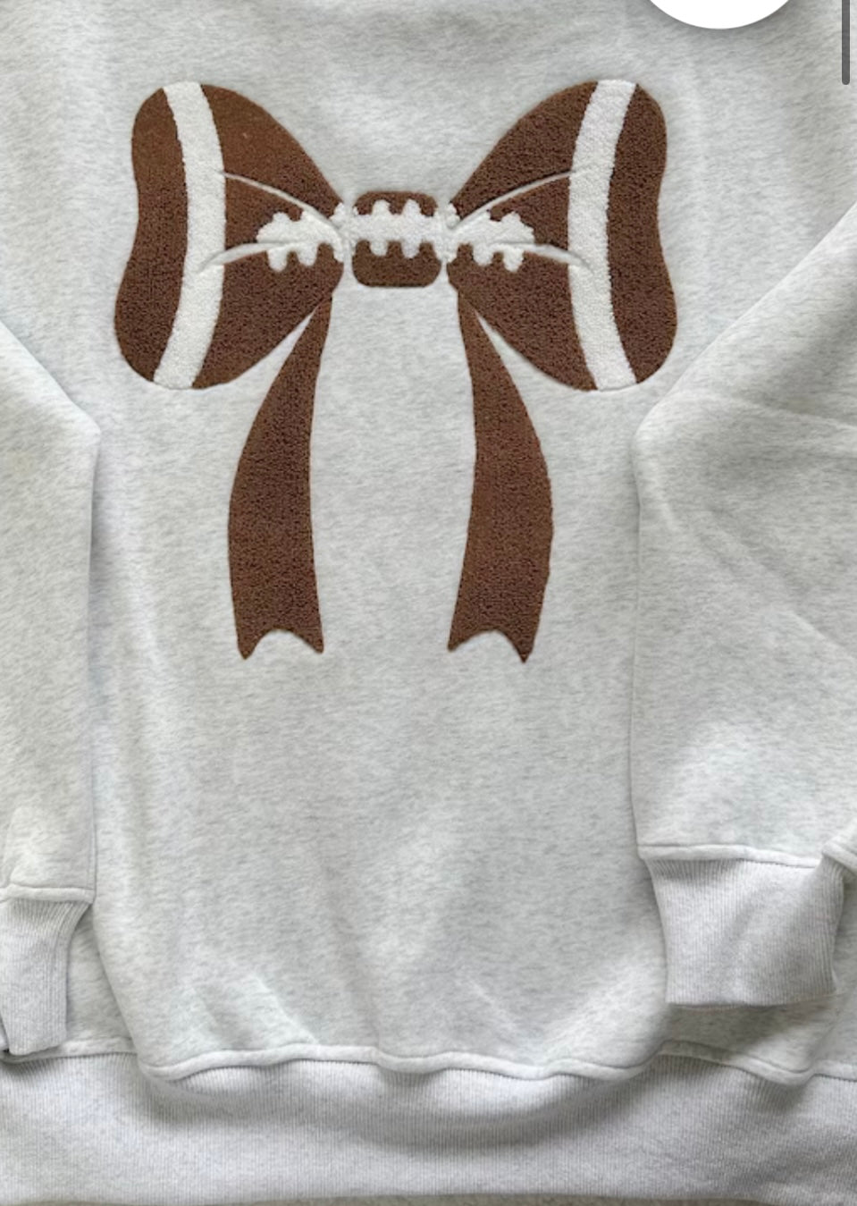 Football Bow Crewneck