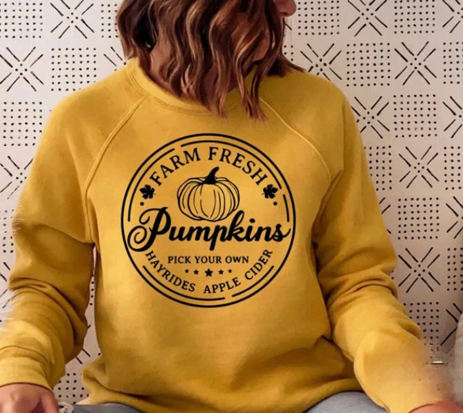 Farm Fresh Pumpkins Crewneck