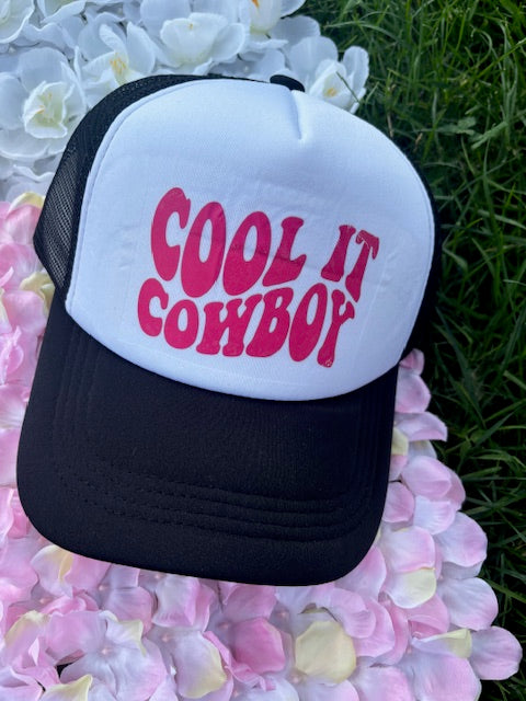 Cool it cowboy trucker hat