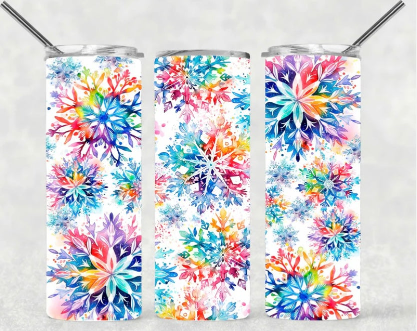 Snowflake Skinny Tumbler