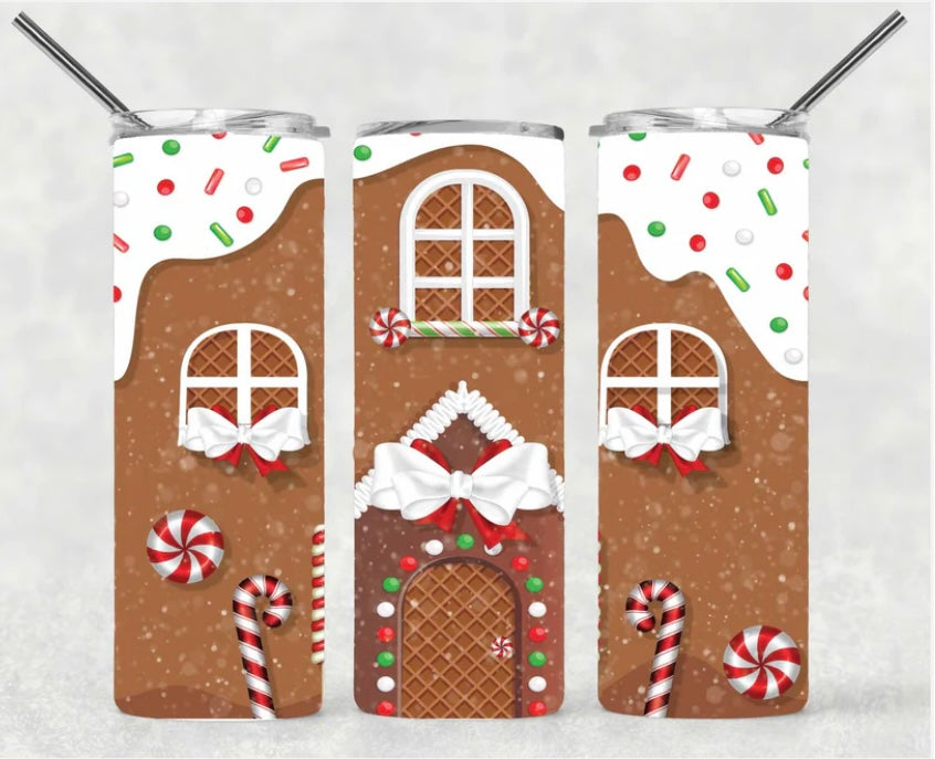 Gingerbread House Skinny Tumbler