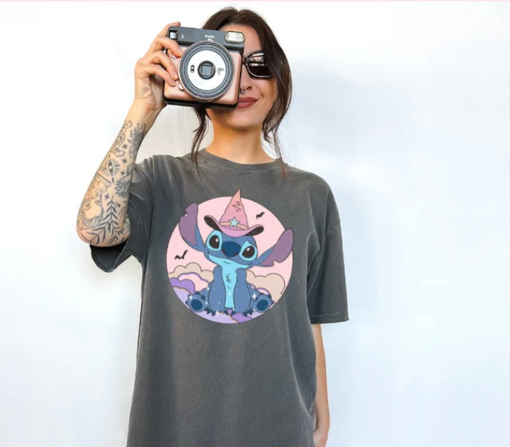 Blue Alien Witch Tee