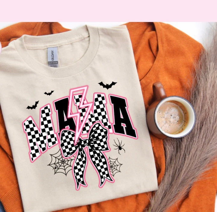 Checkered Mama Halloween Tee
