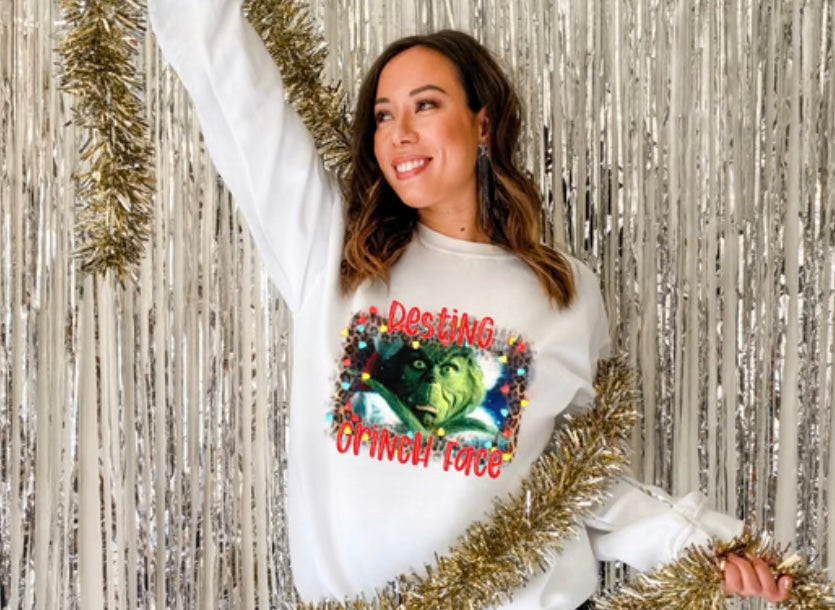 Resting Grinch Face Crewneck