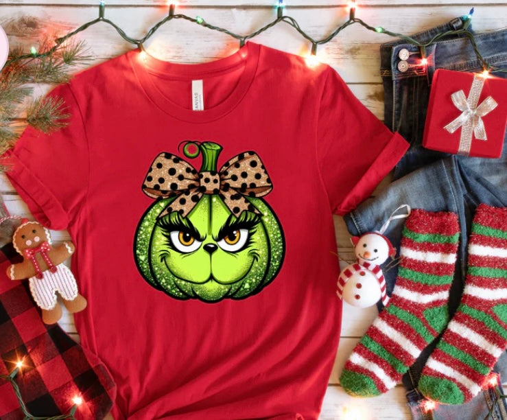 Grinch Pumpkin Tee