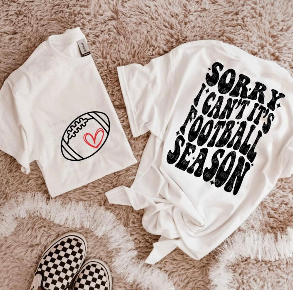 Sorry I can't Football Season tee