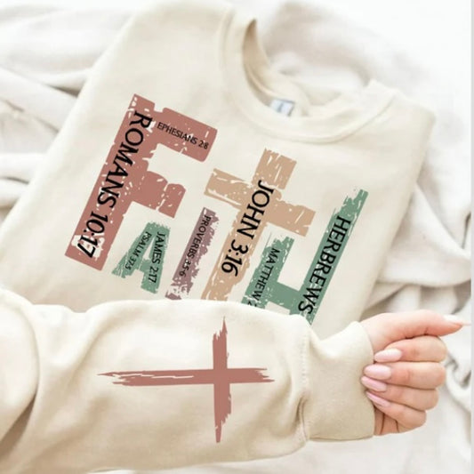 Faith Crew with sleeve detail