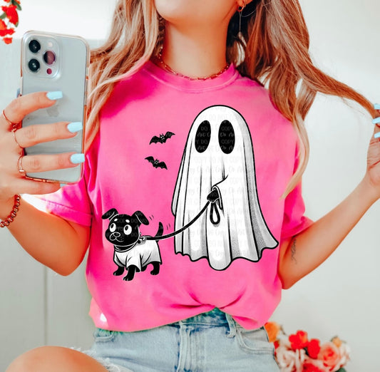 Ghost walking dog tee