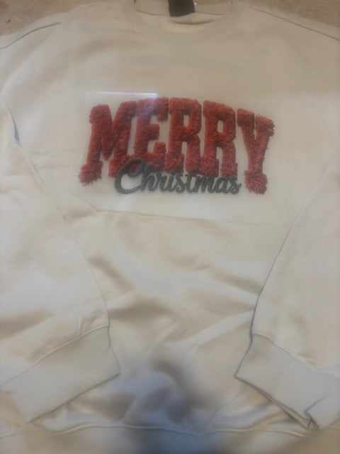 Merry Faux Yarn Crewneck