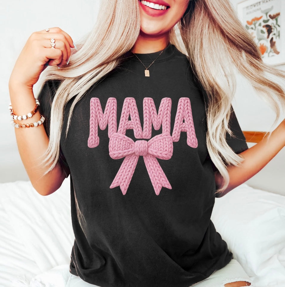 Faux Knit Mama Tee