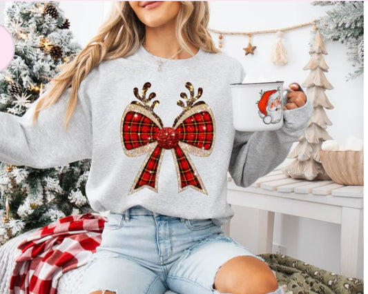 Reindeer Bow Crewneck