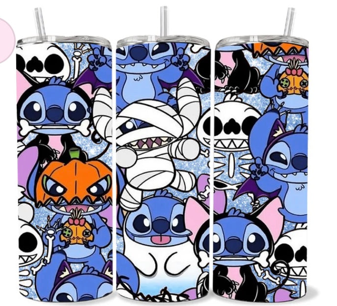 Blue guy mummy skinny tumbler