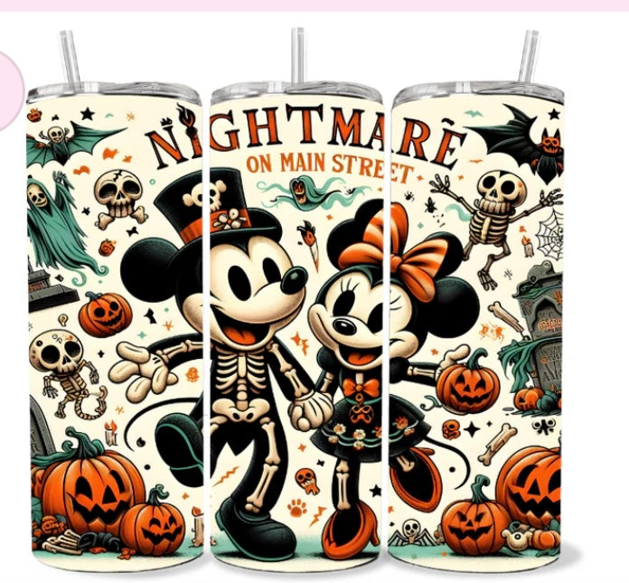 Nightmare on Mainstreet skinny tumbler