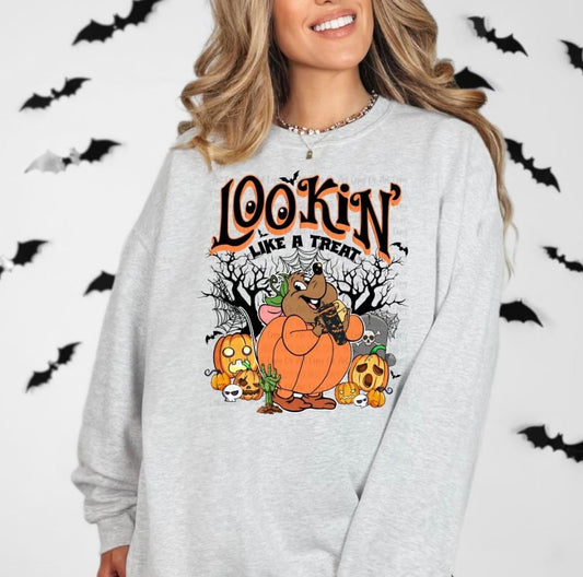 Lookin like a treat Halloween crewneck