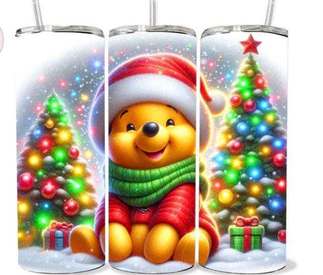 Pooh Christmas Skinny Tumbler