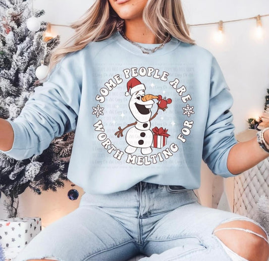 Some people are worth melting for crewneck