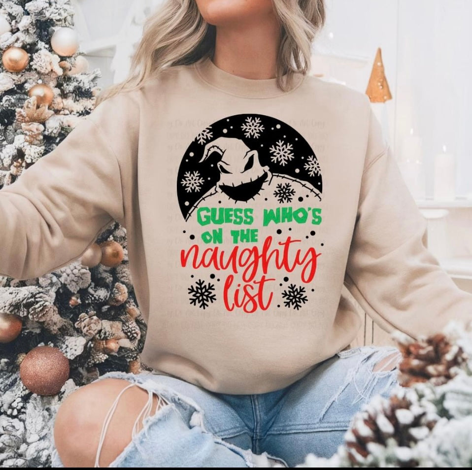 Guess who's on the naughty list crewneck