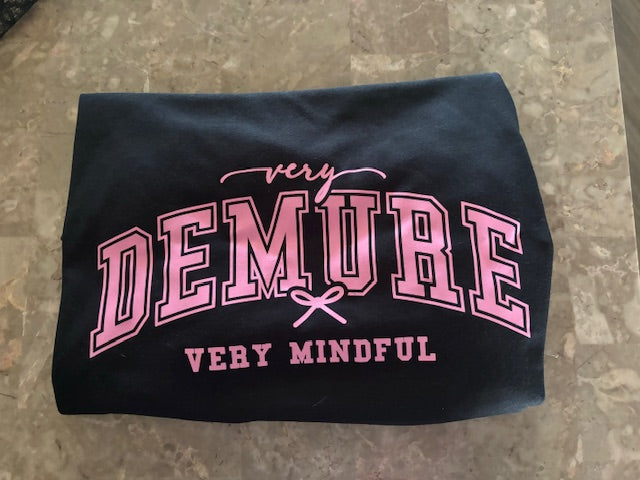 Pink Very Demure Very Mindful Tee