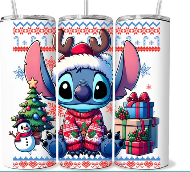 Reindeer Stitch Skinny Tumbler