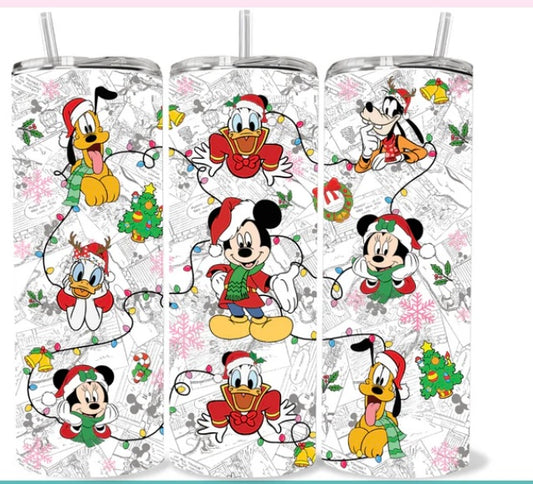 Mouse and Friends Christmas Skinny Tumbler