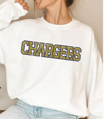 Chargers (faux glitter) crewneck