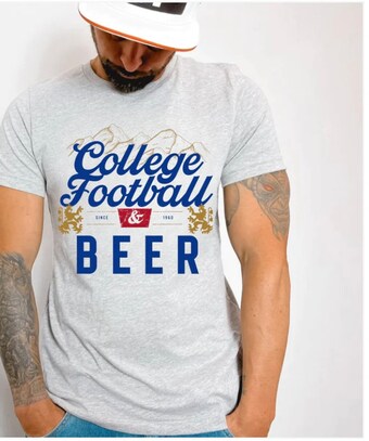 College football and beer tee