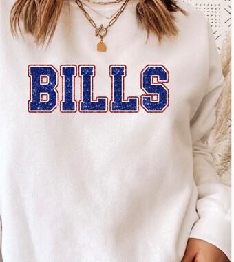 Bills (faux glitter) crewneck