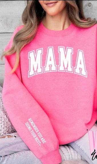 Mama (with sleeve detail) know your why crewneck