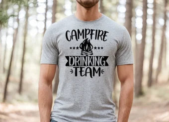 Campfire drinking team tee