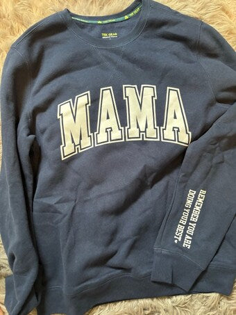 Mama (with sleeve detail) know your why crewneck