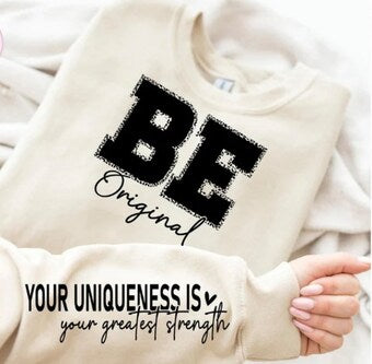 Be original Crew with sleeve detail