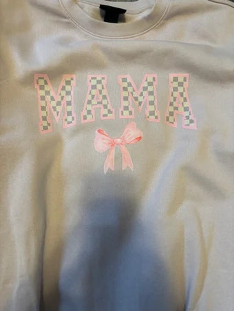 Mama checkered crewneck